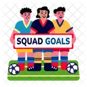 Squad Goals Football Group Icon