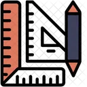Design Icon With Pencil And Ruler Icon