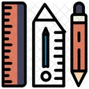 Design Icon With Pencil And Ruler Icon