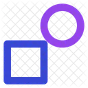 Square and circle  Icon