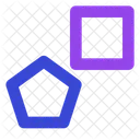Square and pentagon  Icon