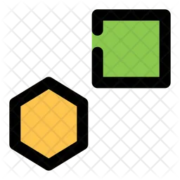Square And Polygon  Icon