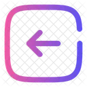 Square Arrow Left Navigation Multiply Icon