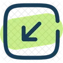 Square Arrow Left Down Arrow Left Icon