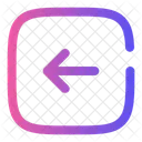 Square Arrow Left Navigation Multiply Icon