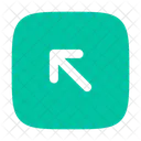 Square Arrow Left Up  Icon