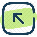 Square Arrow Left Up Arrow Up Icon