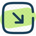 Square Arrow Right Down Arrow Down Icon