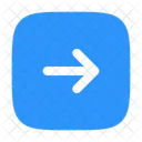 Square Arrow Right  Icon
