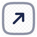 Square Arrow Right Up Arrow Right Icon