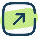 Square Arrow Right Up Arrow Right Icon