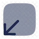 Square Bottom Down Arrow Ui Icon