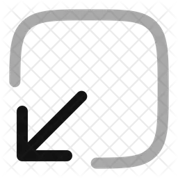 Square bottom down  Icon