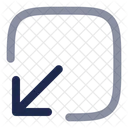 Square Bottom Down Arrow Ui Icon