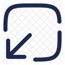 Square Bottom Down Arrow Ui Icon