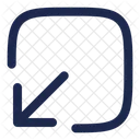 Square Bottom Down Arrow Ui Icon