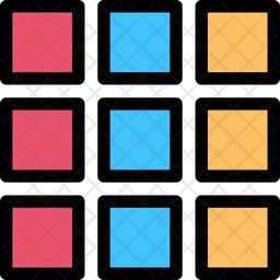 Square Box Icon - Download in Colored Outline Style