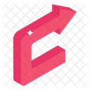 Square Curved Arrow  Icon