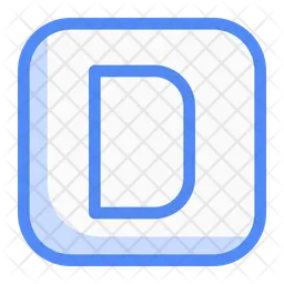 Square d letter  Icon