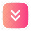 Square Double Alt Arrow Down Arrow Down Icon