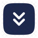 Square Double Alt Arrow Down Arrow Down Icon