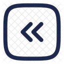 Square Double Alt Arrow Left Arrow Left Icon