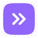 Square Double Alt Arrow Right  Icon