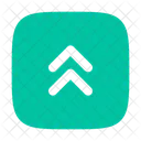 Square Double Alt Arrow Up  Icon