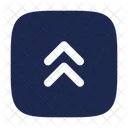 Square Double Alt Arrow Up Arrow Up Icon