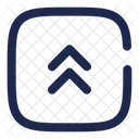 Square Double Alt Arrow Up Arrow Up Icon