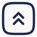 Square Double Alt Arrow Up Icon