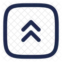 Square Double Alt Arrow Up Arrow Up Icon