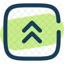 Square Double Alt Arrow Up Arrow Up Icon