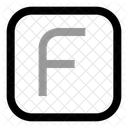 Square F Letter Letter Race Icon