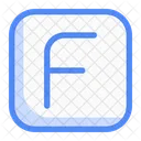 Square F Letter Letter Race Icon