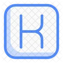 Square K Letter Letter Text Icon