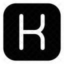 Square K Letter Letter Text Icon