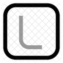 Square L Letter Letter Sign Icon