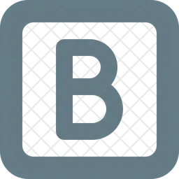 Square Letter B  Icon