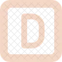 Square Letter D  Icon