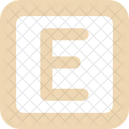 Square Letter E  Icon