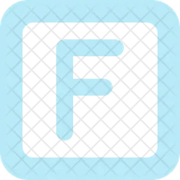 Square Letter F  Icon