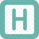 Square Letter H Letter H Icon