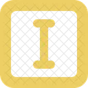 Square Letter I  Icon