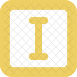 Square Letter I  Icon