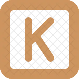 Square Letter K  Icon