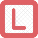 Square Letter L  Icon