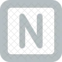 Square Letter N  Icon