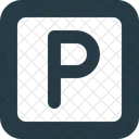 Square Letter P  Icon