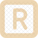 Square Letter R  Icon